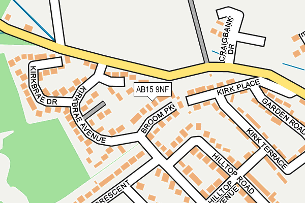 AB15 9NF map - OS OpenMap – Local (Ordnance Survey)