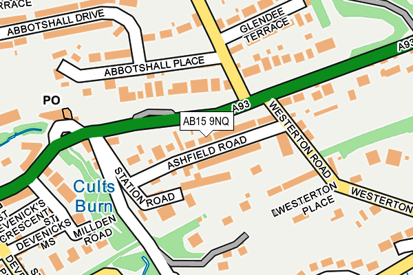 AB15 9NQ map - OS OpenMap – Local (Ordnance Survey)