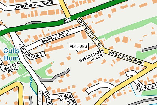AB15 9NS map - OS OpenMap – Local (Ordnance Survey)
