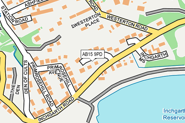 AB15 9PD map - OS OpenMap – Local (Ordnance Survey)