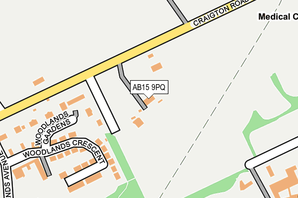 AB15 9PQ map - OS OpenMap – Local (Ordnance Survey)