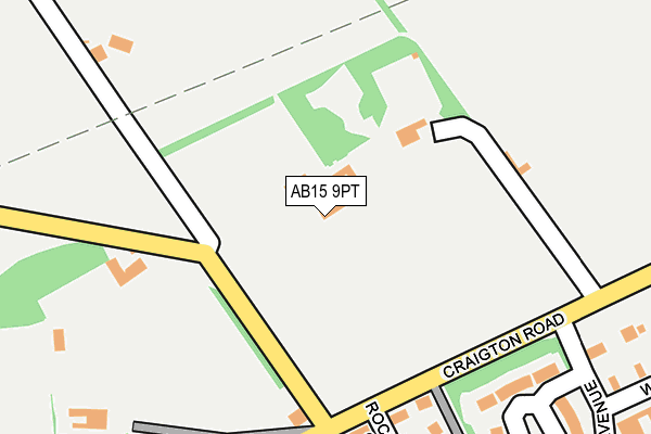 AB15 9PT map - OS OpenMap – Local (Ordnance Survey)