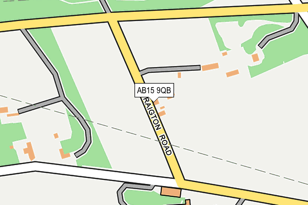 AB15 9QB map - OS OpenMap – Local (Ordnance Survey)