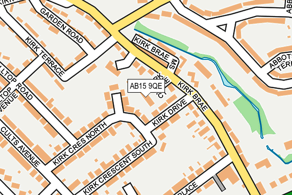 AB15 9QE map - OS OpenMap – Local (Ordnance Survey)