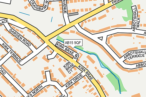 AB15 9QF map - OS OpenMap – Local (Ordnance Survey)