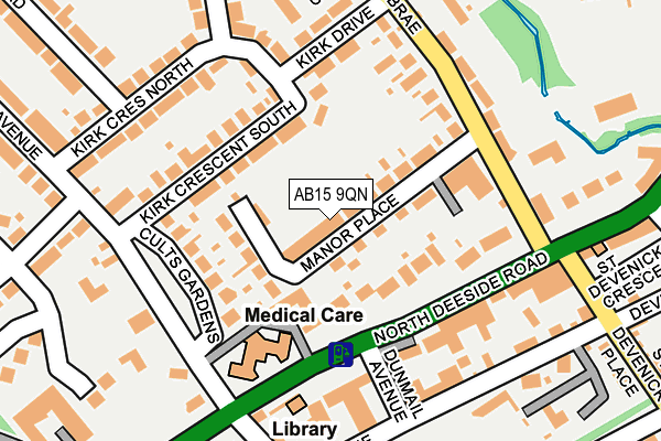 AB15 9QN map - OS OpenMap – Local (Ordnance Survey)