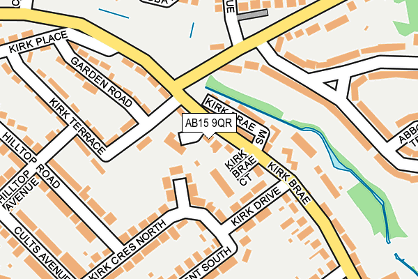 AB15 9QR map - OS OpenMap – Local (Ordnance Survey)
