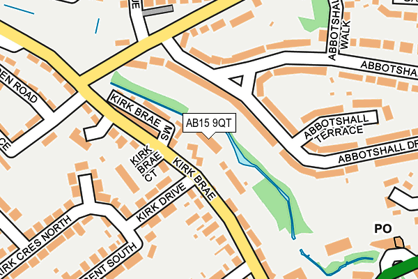 AB15 9QT map - OS OpenMap – Local (Ordnance Survey)
