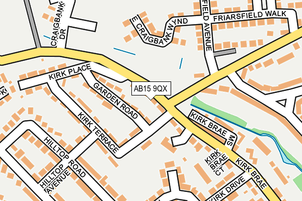 AB15 9QX map - OS OpenMap – Local (Ordnance Survey)