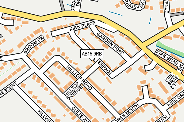 AB15 9RB map - OS OpenMap – Local (Ordnance Survey)
