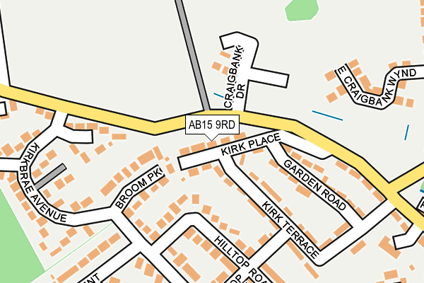 AB15 9RD map - OS OpenMap – Local (Ordnance Survey)