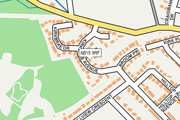 AB15 9RF map - OS OpenMap – Local (Ordnance Survey)