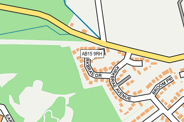 AB15 9RH map - OS OpenMap – Local (Ordnance Survey)