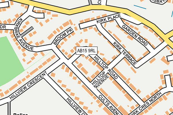 AB15 9RL map - OS OpenMap – Local (Ordnance Survey)
