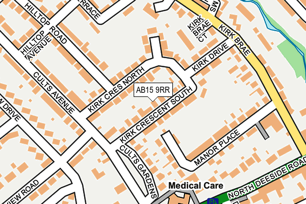 AB15 9RR map - OS OpenMap – Local (Ordnance Survey)