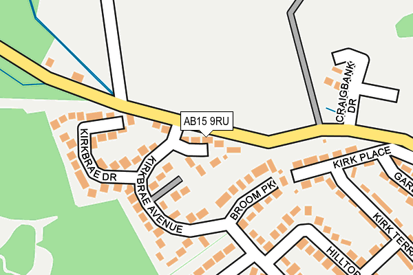 AB15 9RU map - OS OpenMap – Local (Ordnance Survey)