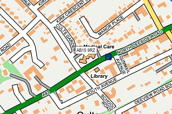 AB15 9RZ map - OS OpenMap – Local (Ordnance Survey)