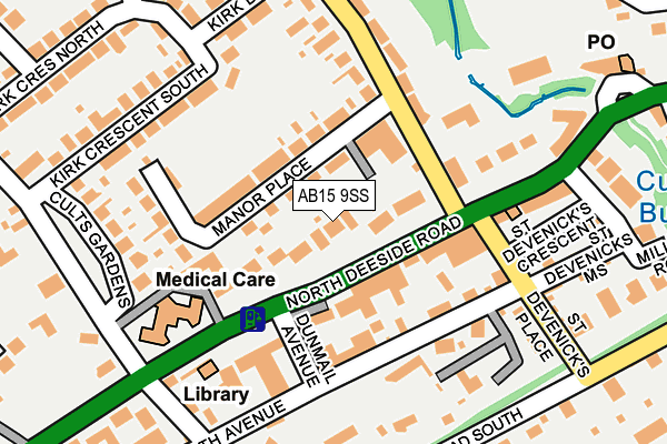 AB15 9SS map - OS OpenMap – Local (Ordnance Survey)