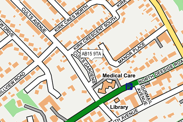 AB15 9TA map - OS OpenMap – Local (Ordnance Survey)