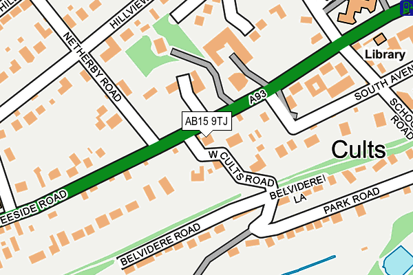 AB15 9TJ map - OS OpenMap – Local (Ordnance Survey)