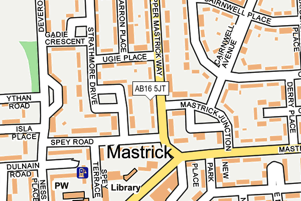 AB16 5JT map - OS OpenMap – Local (Ordnance Survey)
