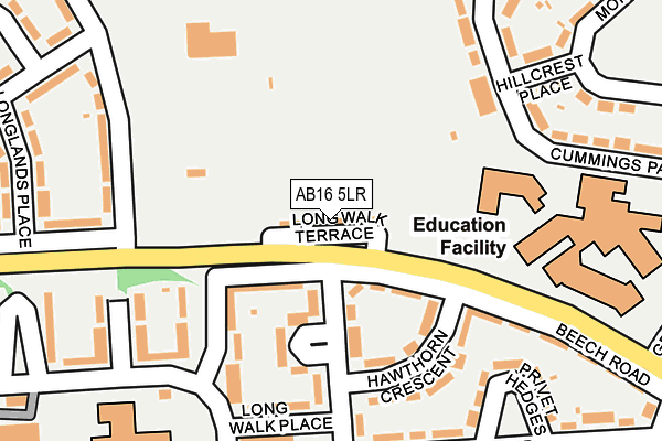 AB16 5LR map - OS OpenMap – Local (Ordnance Survey)