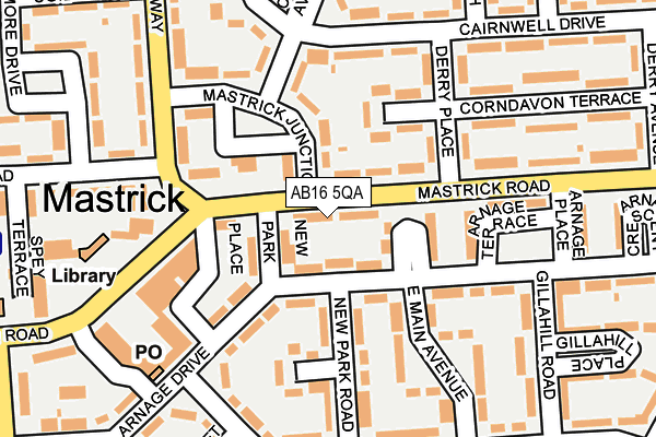 AB16 5QA map - OS OpenMap – Local (Ordnance Survey)