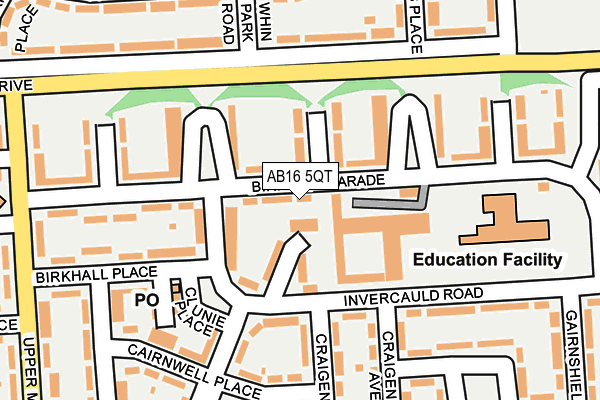 AB16 5QT map - OS OpenMap – Local (Ordnance Survey)