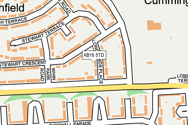 AB16 5TD map - OS OpenMap – Local (Ordnance Survey)