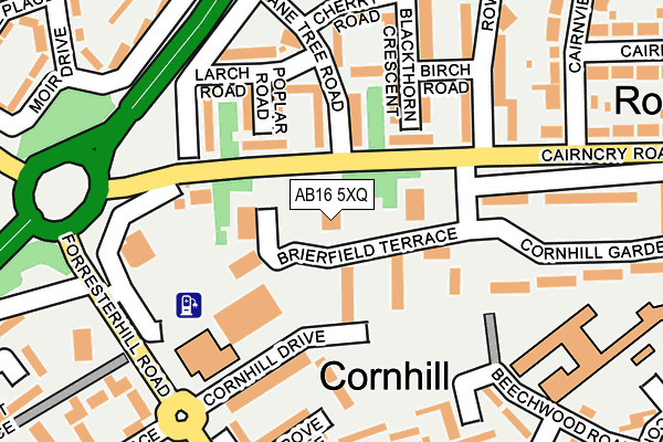 AB16 5XQ map - OS OpenMap – Local (Ordnance Survey)