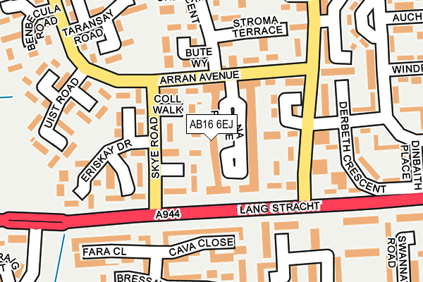 AB16 6EJ map - OS OpenMap – Local (Ordnance Survey)