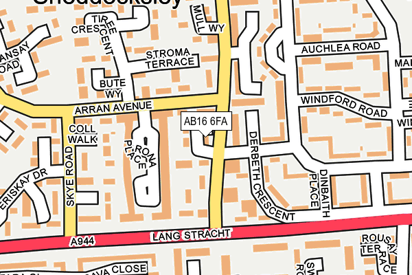 AB16 6FA map - OS OpenMap – Local (Ordnance Survey)