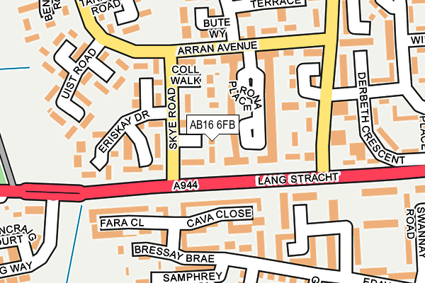 AB16 6FB map - OS OpenMap – Local (Ordnance Survey)