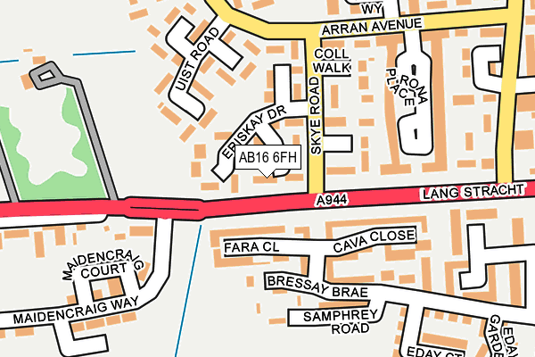 AB16 6FH map - OS OpenMap – Local (Ordnance Survey)