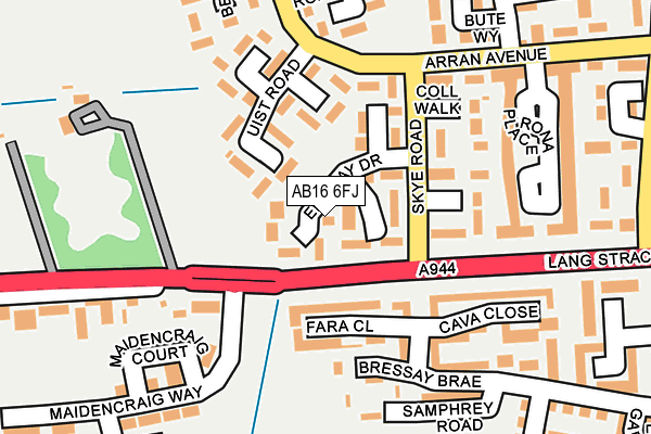 AB16 6FJ map - OS OpenMap – Local (Ordnance Survey)