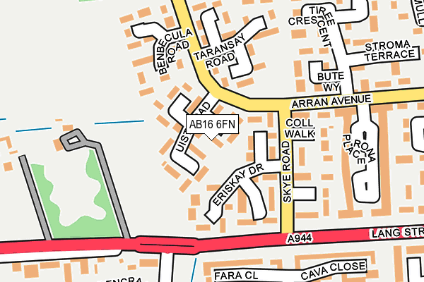 AB16 6FN map - OS OpenMap – Local (Ordnance Survey)