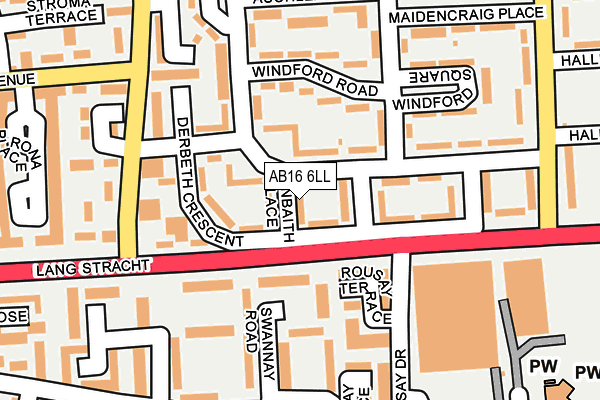 AB16 6LL map - OS OpenMap – Local (Ordnance Survey)