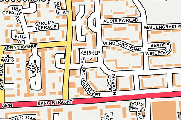 AB16 6LP map - OS OpenMap – Local (Ordnance Survey)