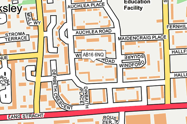 AB16 6NQ map - OS OpenMap – Local (Ordnance Survey)
