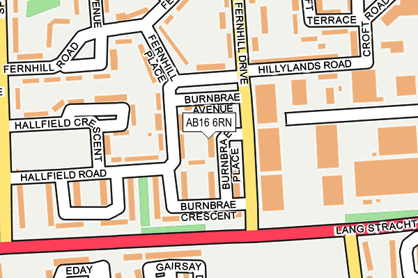 AB16 6RN map - OS OpenMap – Local (Ordnance Survey)