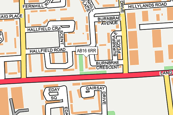 AB16 6RR map - OS OpenMap – Local (Ordnance Survey)