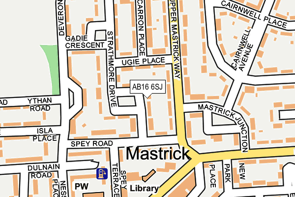 AB16 6SJ map - OS OpenMap – Local (Ordnance Survey)