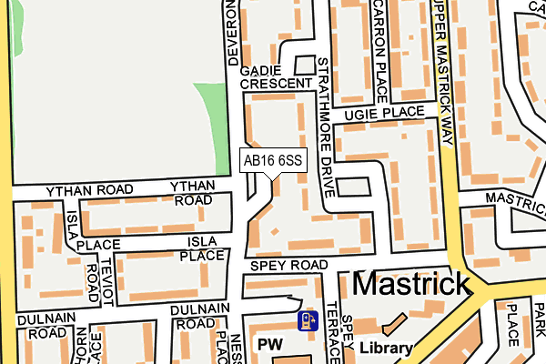 AB16 6SS map - OS OpenMap – Local (Ordnance Survey)