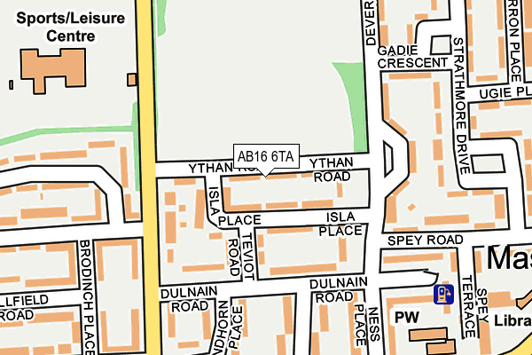 AB16 6TA map - OS OpenMap – Local (Ordnance Survey)