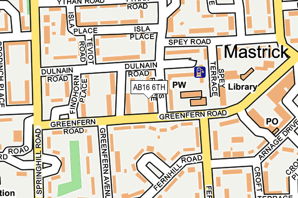AB16 6TH map - OS OpenMap – Local (Ordnance Survey)