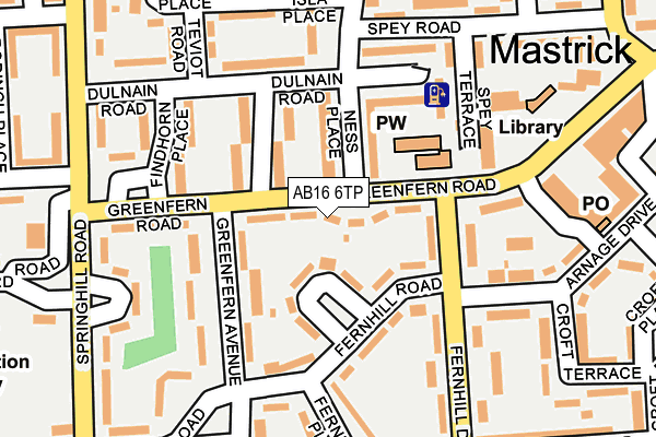 AB16 6TP map - OS OpenMap – Local (Ordnance Survey)