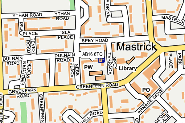 AB16 6TQ map - OS OpenMap – Local (Ordnance Survey)