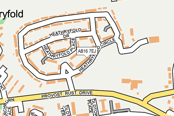 AB16 7EJ map - OS OpenMap – Local (Ordnance Survey)