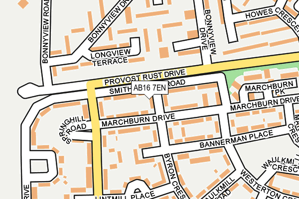 AB16 7EN map - OS OpenMap – Local (Ordnance Survey)