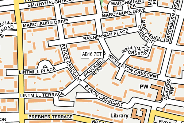 AB16 7ET map - OS OpenMap – Local (Ordnance Survey)